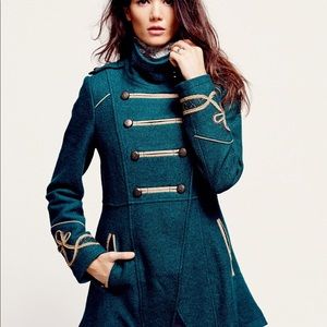 Free People Military Pea Coat size 6